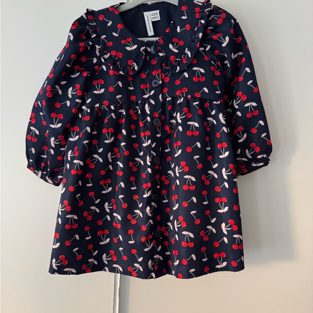 Janie and Jack Baby Cherry Dress Size 12-18 months in perfect condition